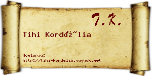 Tihi Kordélia névjegykártya